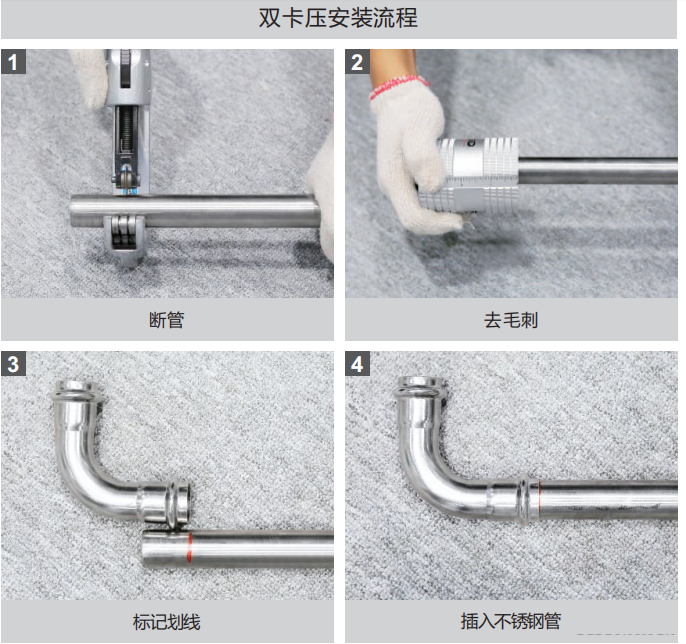 可調(diào)對接頭安裝示意圖，廣東永穗管業(yè)品牌